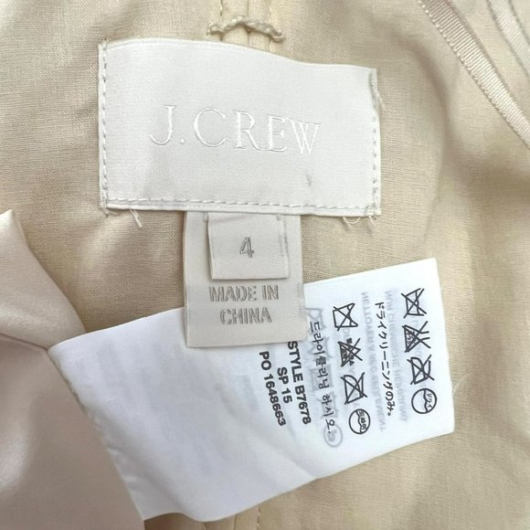 J.CREW “KELSEY” ECRU CHAMPAGNE LEAVER LACE SHEATH DRESS SIZE 4 - Picture 13 of 14
